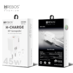 CARREGADOR TIPO C/TIPO C 45W HREBOS CRG-226C
