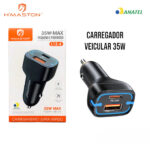 FONTE VEICULAR 35W TIPO C E USB