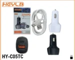 FONTE VEICULAR + CABO USB TIPO C HEYLI
